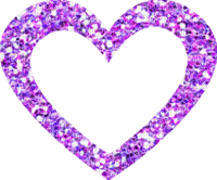 Glitter.Heart.Purple - ilmainen png