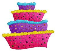 kikkapink deco scrap cake colors - PNG gratuit