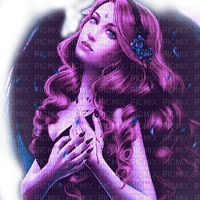 Y.A.M._Gothic fantasy angel purple - ücretsiz png