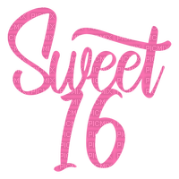 sweet sixteen /words - ücretsiz png