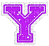Kaz_Creations Animated Alphabet Purple Y - Darmowy animowany GIF