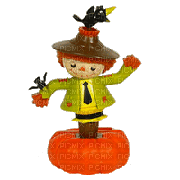 Autumn Fall Scarecrow - GIF animado gratis