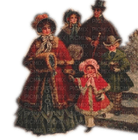 Rena Vintage Winter Familie Family - 免费PNG