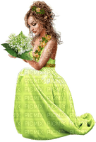 Woman. Spring. Lily of the valley. Leila - Free PNG