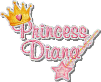 Kaz_Creations Logo Text Princess Diana - Gratis animeret GIF