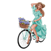 kvinna-cyklar - δωρεάν png