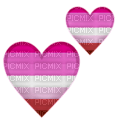 Pink lesbian emoji hearts