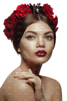 WOMAN RED FLOWERS ●[-Poyita-]● - Free PNG