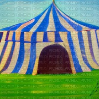 Blue and Yellow Circus Tent - Free PNG