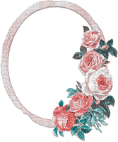 soave frame vintage oval flowers rose deco - 無料png
