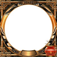Asian.Oriental.Cadre.Frame.Round.Victoriabea - zdarma png