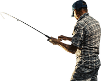 man fishing - zdarma png