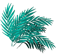 soave deco leaves branch jungle summer teal - Ingyenes animált GIF