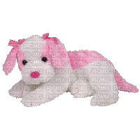 pink+white puppy - Free animated GIF