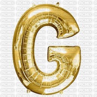 Letter G Gold Balloon - zdarma png