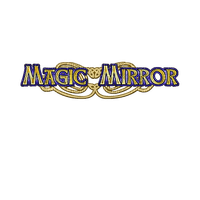 Magic Mirror Text Gold Blue - Bogusia - gratis png