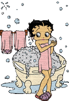 betty boop bath time bp - Ingyenes animált GIF