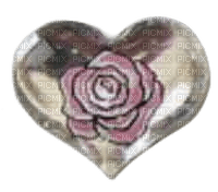 Glass rose heart - Free PNG