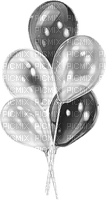 soave deco balloon birthday black white - бесплатно png