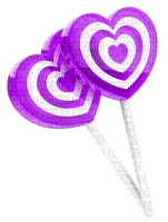 Lollipops.Hearts.White.Purple - Free PNG