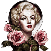 kikkapink marilyn monroe vintage rose pink - ücretsiz png