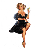 femme pin up - 免费PNG