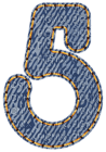 Kaz_Creations Numbers Jeans 5 - png gratis