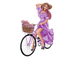 Kaz_Creations Woman-Femme-Bicycle-Bike - png ฟรี