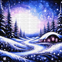 ♥❀❀❀❀ sm3 winter blue   landscape snow - бесплатно png