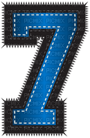 Kaz_Creations  Numbers Number 7 Blue Sport - gratis png