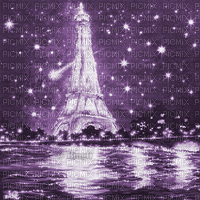 Y.A.M._Art Landscape Paris purple - GIF animé gratuit