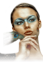 woman femme frau beauty tube human person people face visage gesicht art peacock paon - δωρεάν png
