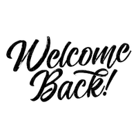 Kaz_Creations Text Welcome Back - PNG gratuit