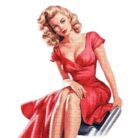 woman pink vintage blonde - nemokama png