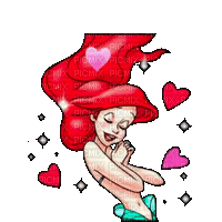 Arielle Ariel Mermaid - Animovaný GIF zadarmo