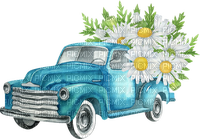 Car Blue Flower - Bogusia - PNG gratuit