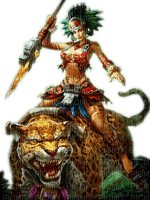 Rena Fantasy Woman Leopard - 免费PNG