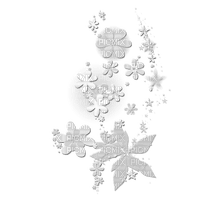White flowers overlay deco [Basilslament] - 免费PNG