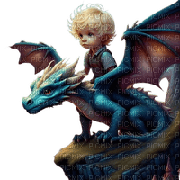 niño y dragon - Rubicat - Free PNG