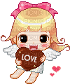 valentines angel pixel doll - Free animated GIF