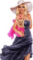 Woman with her dog. Leila - besplatni png