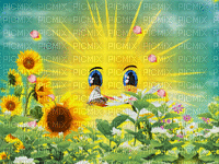 Sunny Sunflower Art - GIF animasi gratis