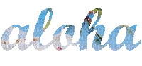 Kaz_Creations Text Logo Aloha - Nemokamas animacinis gif