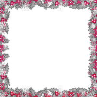 soave frame christmas winter  branch holly border - фрее пнг