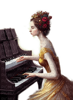 kikkapink girl woman fantasy piano music - png gratis