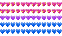 Bi emoji hearts flag