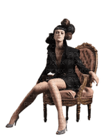 Kaz_Creations Woman Femme Sitting On Chair - nemokama png
