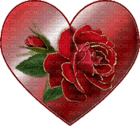 rosa e coração - GIF animé gratuit