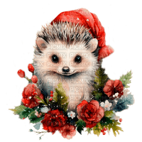 christmas hedgehog by nataliplus - ilmainen png