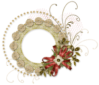 Yellow beige gold red circle deco [Basilslament] - Free PNG